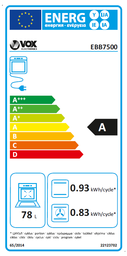 VOX EBB 7226 ugradna rerna - Slika 2