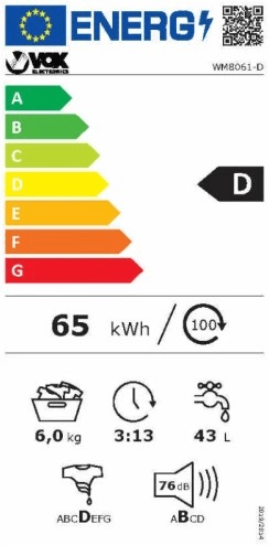 VOX WM 8061D Veš mašina - Slika 2