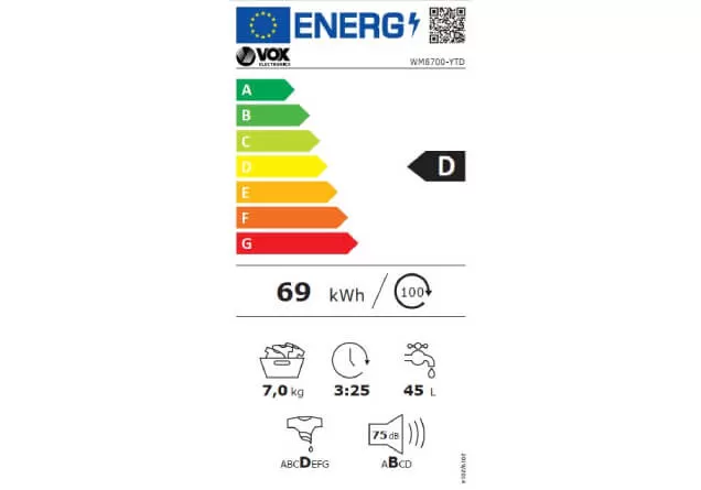 VOX WM 8700 YTD Mašina za pranje veša - Slika 2