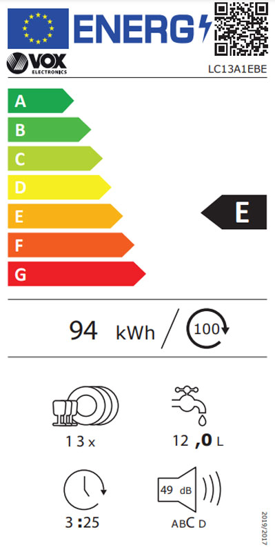 VOX LC 13A1EBE Mašina za pranje sudova - Slika 2