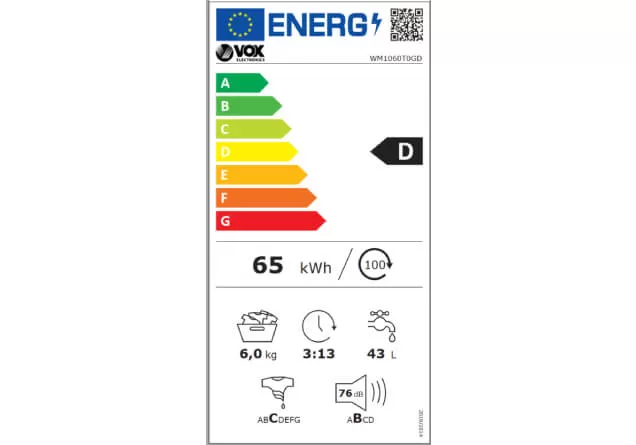 VOX WM1060T0GD mašina za pranje veša - Slika 2
