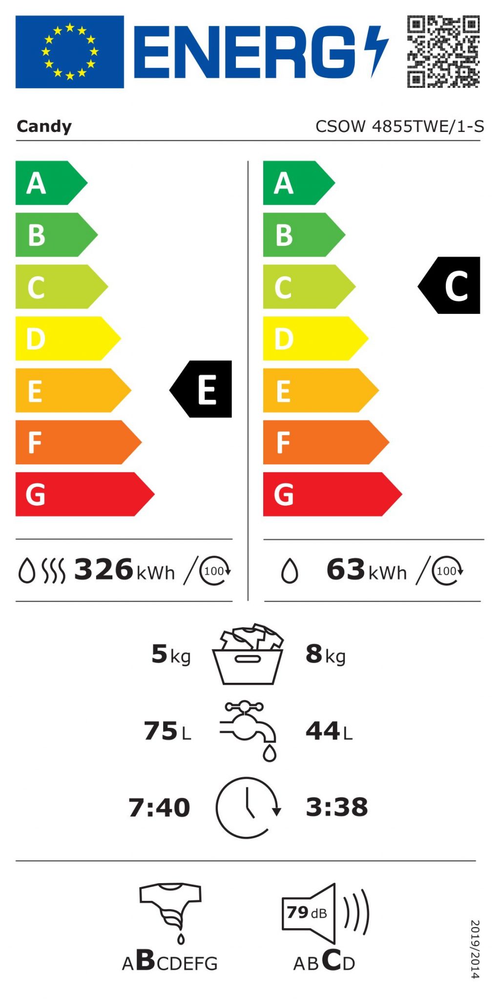 Candy CSOW 4855TWE 1S Mašina za pranje i sušenje veša - Slika 2