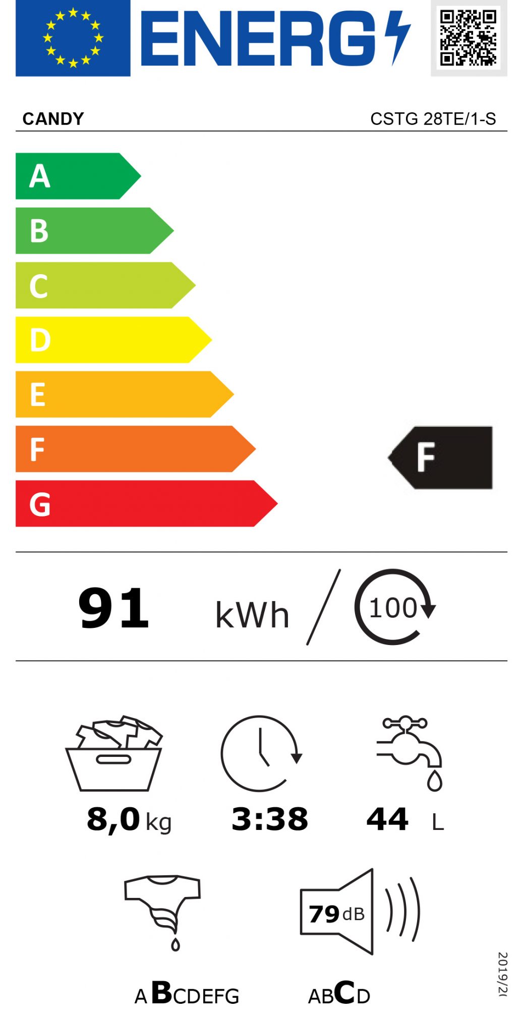 Candy CSTG 28TMV5 Mašina za pranje veša - Slika 2