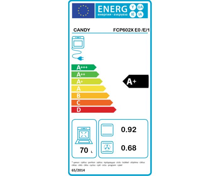 CANDY FCP602 X/E Ugradna rerna - Slika 2